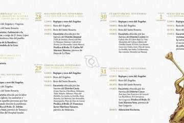 Programa de los actos religiosos de las fiestas 2020 de Las Nieves de Lomo Magullo (Telde) (Foto TA)